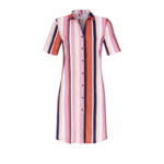 Ringella Doorknoop Nachthemd met korte mouw en kraagje