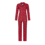 Ringella kerstpyjama doorknoop rood in geschenkverpakking
