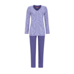 Flanellen Pyjama met V-hals