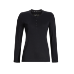 Ringella Bloomy T-Shirt Lange mouw zwart, met knoopsluiting