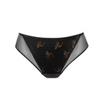 Ulla Jubileumserie Tailleslip Zwart met zwitsers borduurwerk.