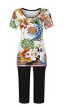 Ringella Women Pyjama Korte Mouw, Groot Bloemmotief