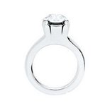 Floating Locket Charm Ring met strass steentje