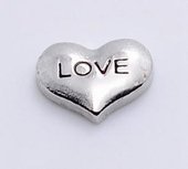 Floating Locket Charm Heart with Love
