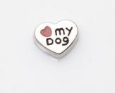 Floating Locket Charm Love my Dog