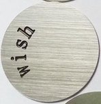 Floating Locket Charm disk Wish