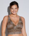 Cosabella Never Say Never Curvy Plungie Bralette Leopard