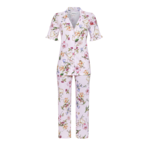 Ringella Women Pyjama doorknoop met korte mouw, gebloemd 