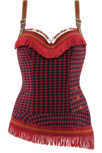 Marlies Dekkers Arasaid Corset red pied de poule Marlies Dekkers Arasaid Corset red pied de poule