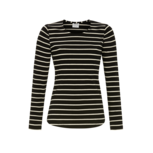 SOLO Per Me T-shirt met lange mouw, zwart gestreept