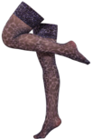 Marlies Dekkers Peekaboo Kousen Black Purple Leopard Marlies Dekkers Peekaboo Kousen Black Purple Leopard