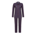 Ringella Women Pyjama met lange mouw Doorknoop, Blauw