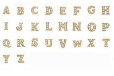 Floating Locket Charm Alfabet Goudkleurig