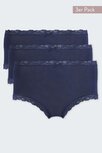 Nina von C. Cosy Multiple Packs Tailleslip, 3pak, Nachtblauw