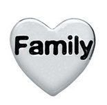 Floating Locket Charm Heart with Family