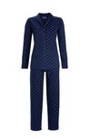 Ringella Women Pyjama doorknoop met lange mouw, Nachtblauw Ringella Women Pyjama doorknoop met lange mouw, Nachtblauw