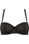 Marlies Dekkers Petit Point Balconette,  Black and Gold Dot