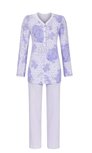 Ringella Women Pyjama met lange mouw. Roze V-hals