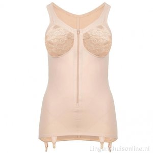 Susa Corselet, zonder beugel met jarretels en rits.