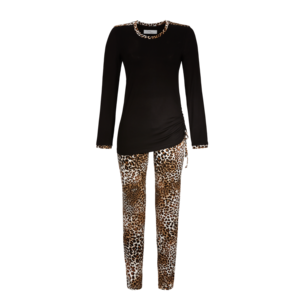 Ringella Cherie-Line, Pyjama zwart met panter