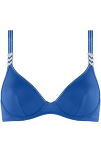 Marlies Dekkers Sky High Blue and Silver Plunge Bra, wired