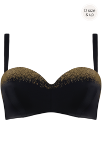 Marlies Dekkers Isthar strapless Bikinitop Black and Egyptian Gold
