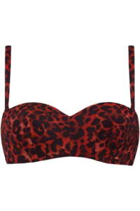 Marlies Dekkers Panthera Strapless Bikinitop Blach Red 35333