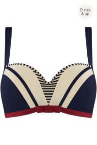  Marlies Dekkers Starboard Plunge Balcony bikini top blue ivory red 351801