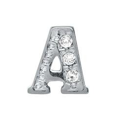 Floating charm hoofdletter met strass