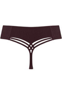 Marlies Dekkers Aubergine Silver Lurex string