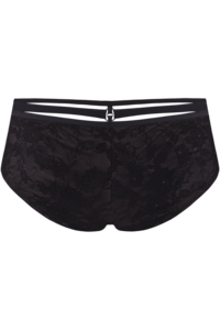 Marlies Dekkers Steel Grey and Black Lace Brazilian brief