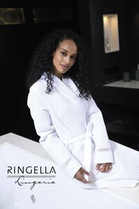 Ringella Lingerie Kimono, katoen piqué, wit.