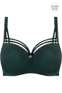 Marlies Dekkers Dame de Paris BH Balconette Pine Green and Gold