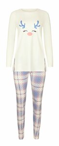 Lisca Holiday Pyjama met legging Cream