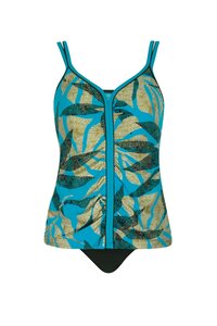 Sunflair Prothesetankini, turquoise met bladmotief