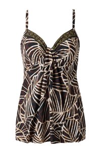 Miraclesuit Let's Be Fronds Marina Tankini Top, Zwart/Multi