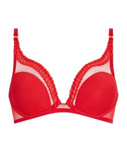 Aubade Sheer Emotion Triangle BH Diva Red