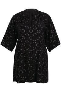 Rosa Faia Silver Pearls Jurk Manihi Zwart