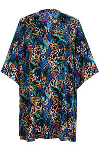 Rosa Faia Deep Jungle Jurk Manihi Original