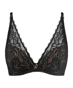 Aubade Rosessence Shoulder Plunge BH Zwart