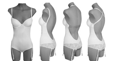 Ivette bruidsbody met lage rug