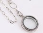 Floating Charm Locket silverplated met strass_