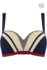  Marlies Dekkers Starboard Plunge Balcony bikini top blue ivory red 351801