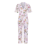 Ringella Doorknoop Pyjama met korte mouw en 7/8 broek, bloemdessin roze