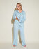 Cosabella Dames Pyjama Amore met lange mouw Doorknoop, Licht Blauw