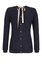 Solo per Me, pullover met strik, Indigo melange